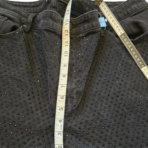 Lane Bryant Black Boyfriend Fit Jeans With Rhinestone Party Plus Size 26 - Picture 7 of 13
